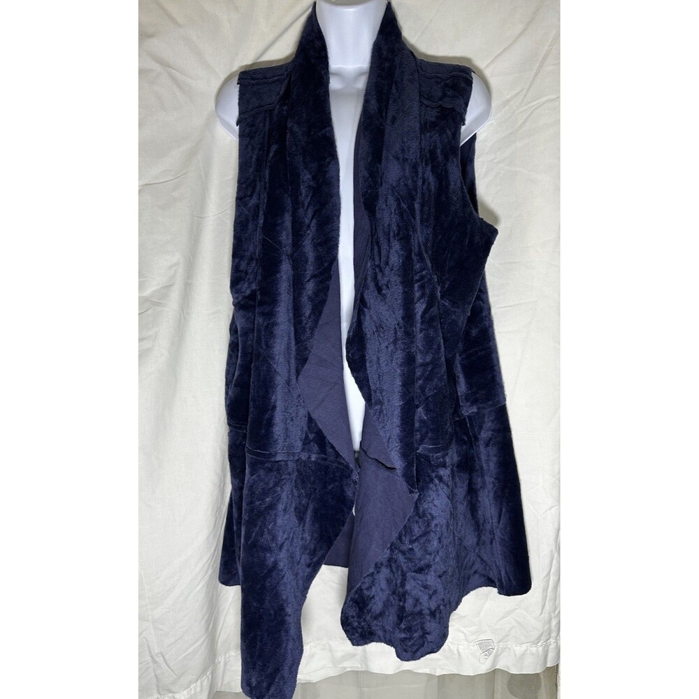 Charming Charlie Fuzzy Open-Front Vest Size L